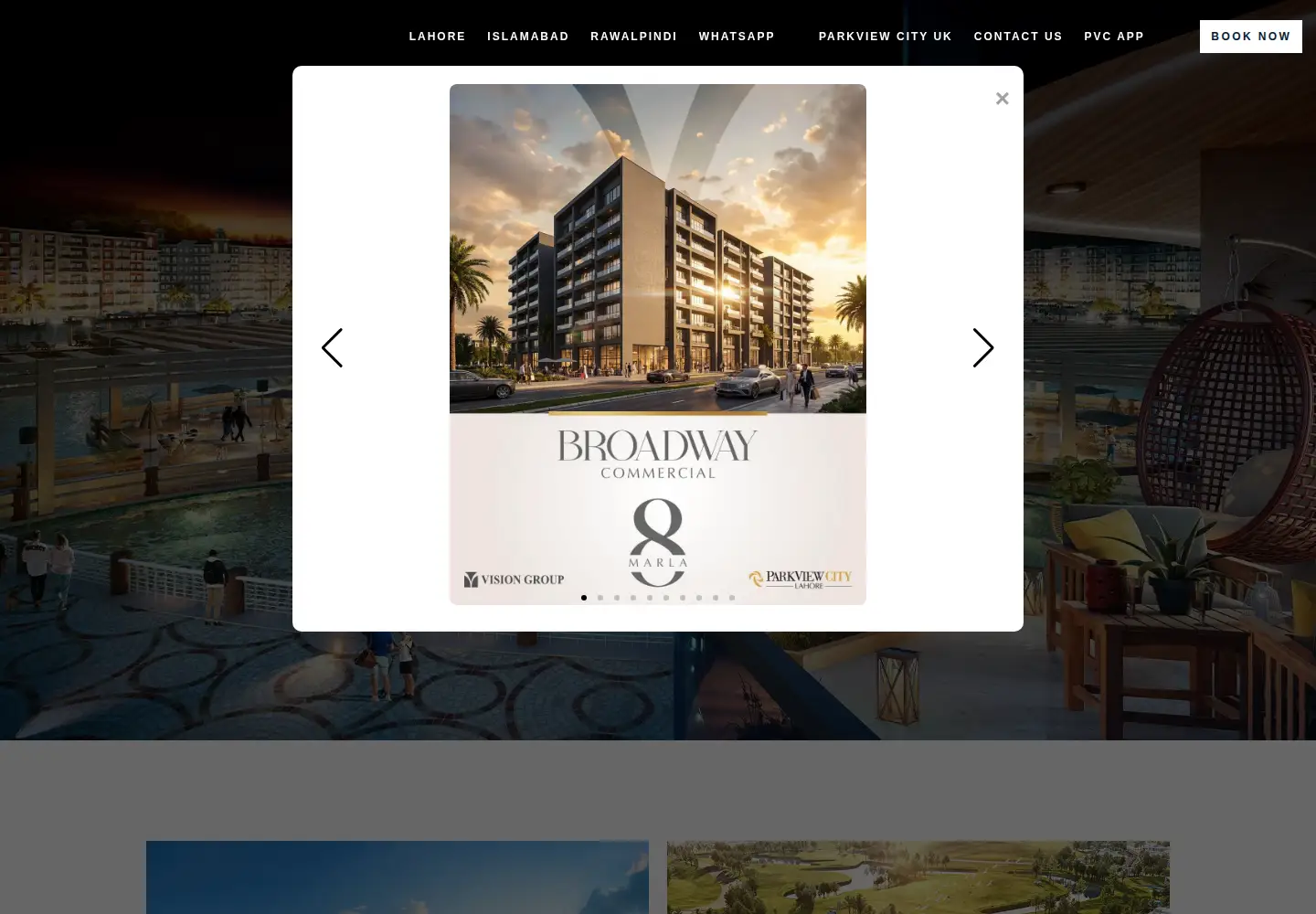 Captured homepage of parkviewcity.com.pk in the current scan