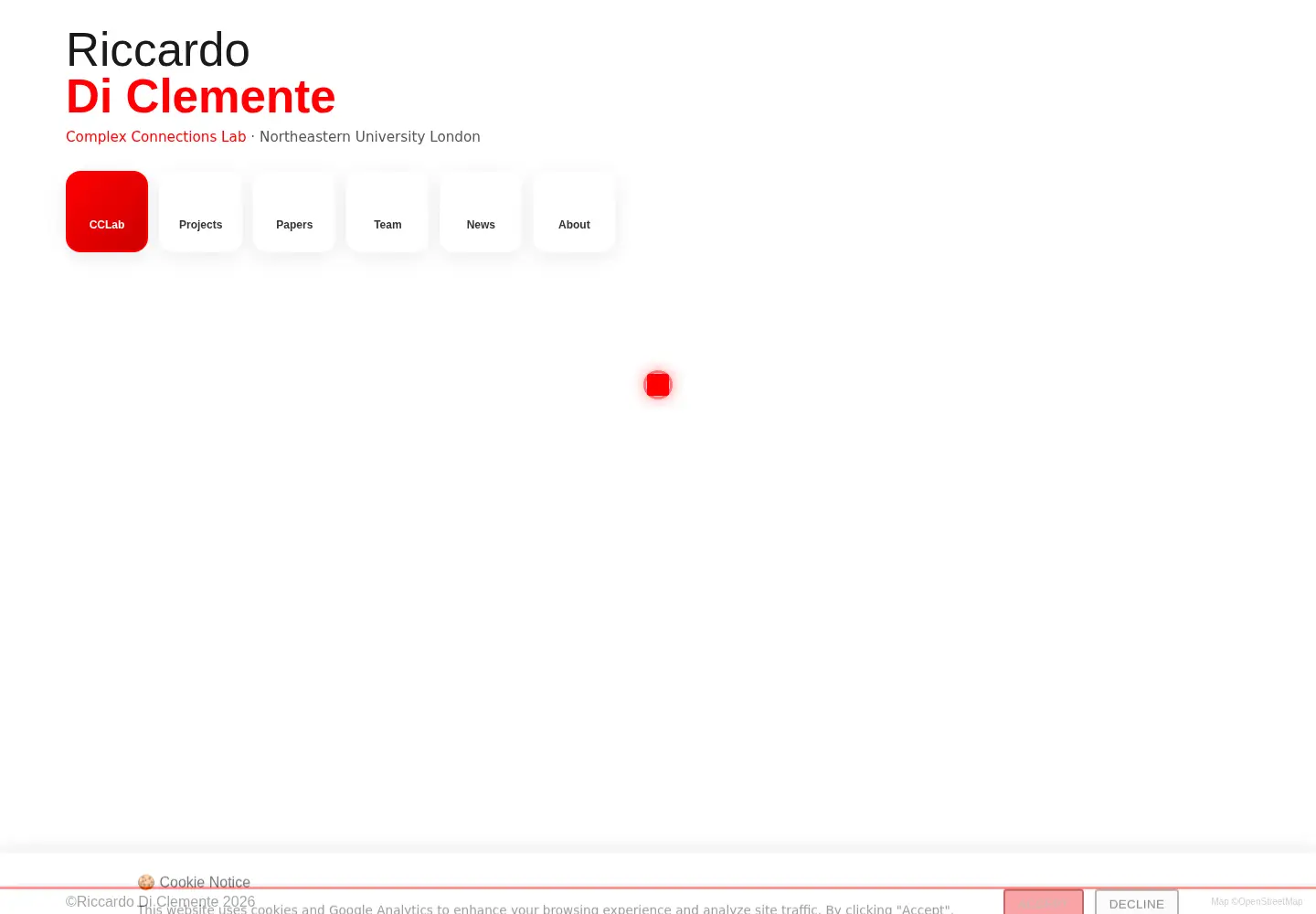 Captured homepage of riccardodiclemente.com in the current scan