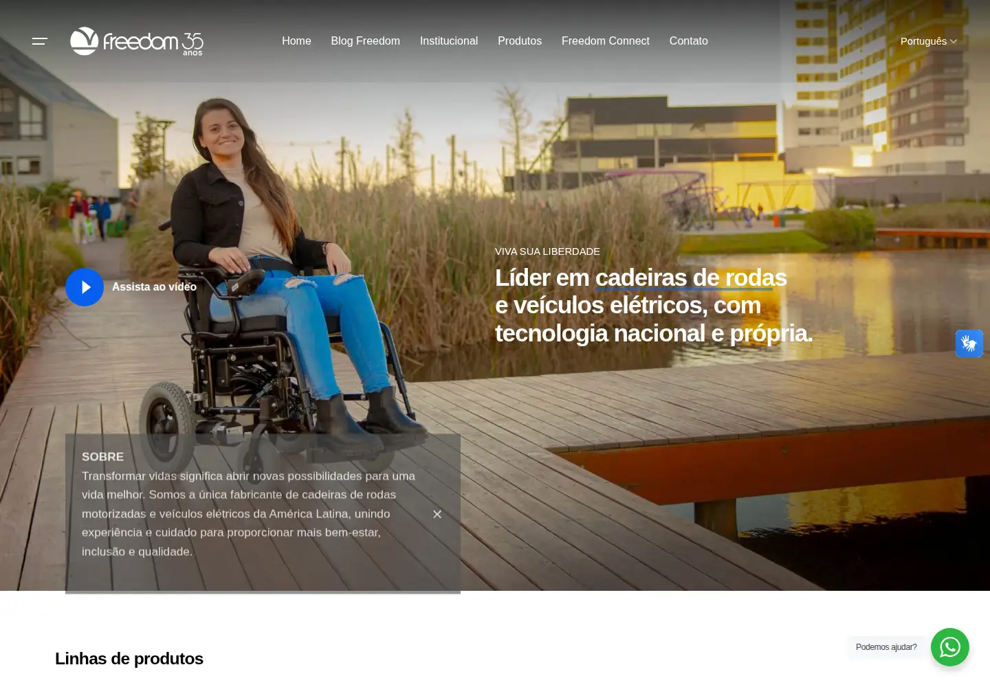 Screenshot of freedom.ind.br