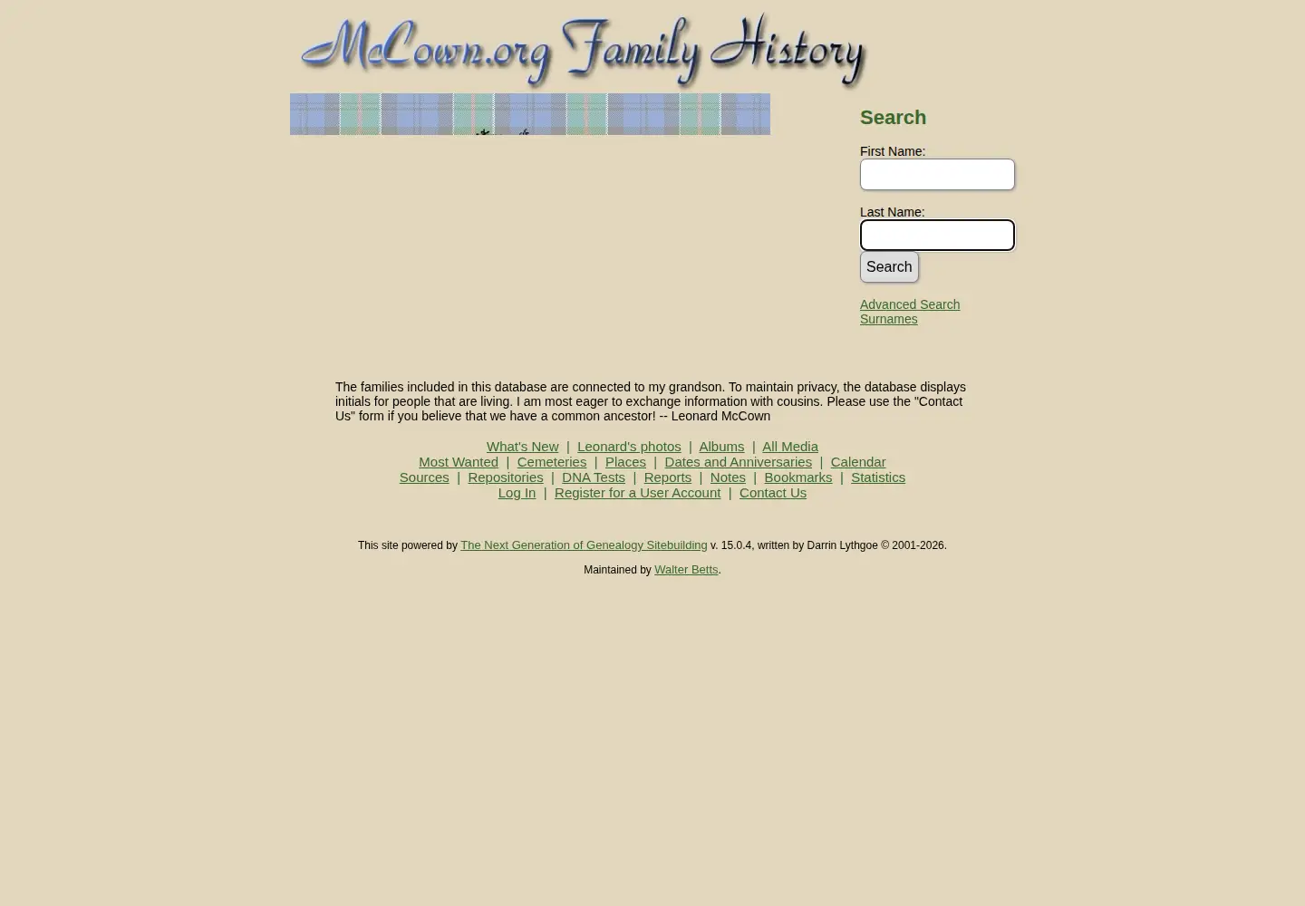 Screenshot of mccown.org