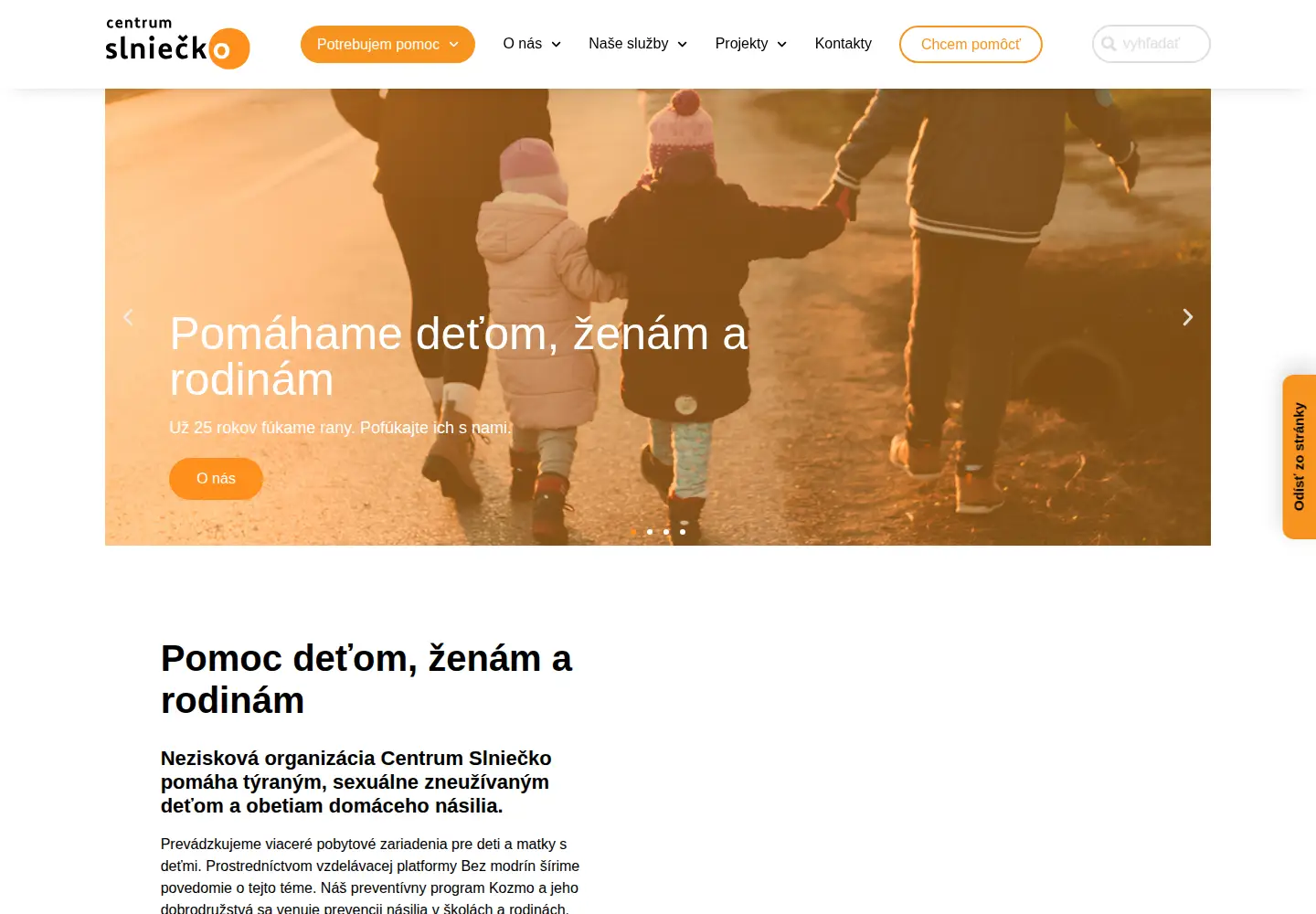 Screenshot of centrumslniecko.sk