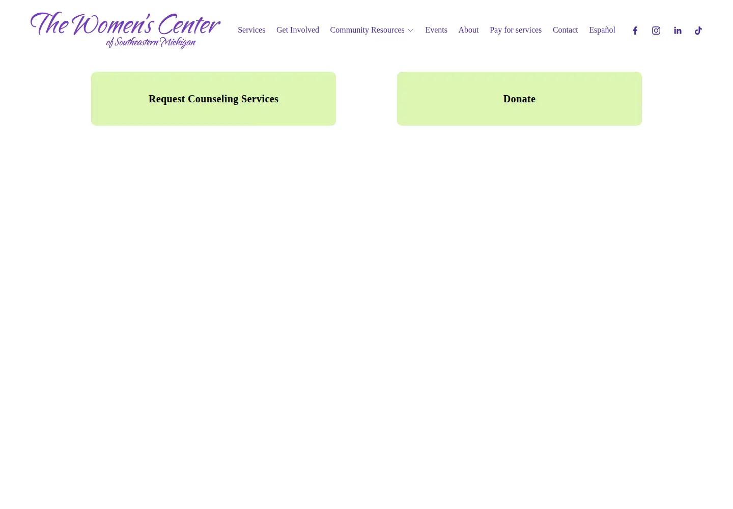 Screenshot of womenscentersemi.org