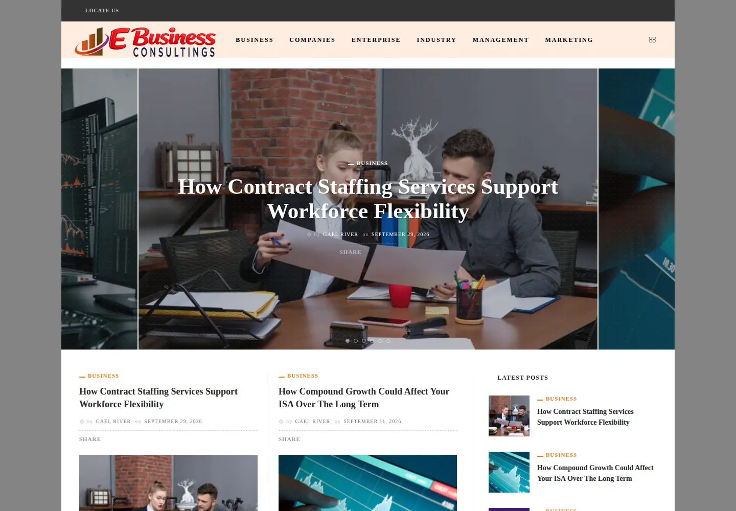 Captured homepage of ebusinessconsultings.com in the current scan