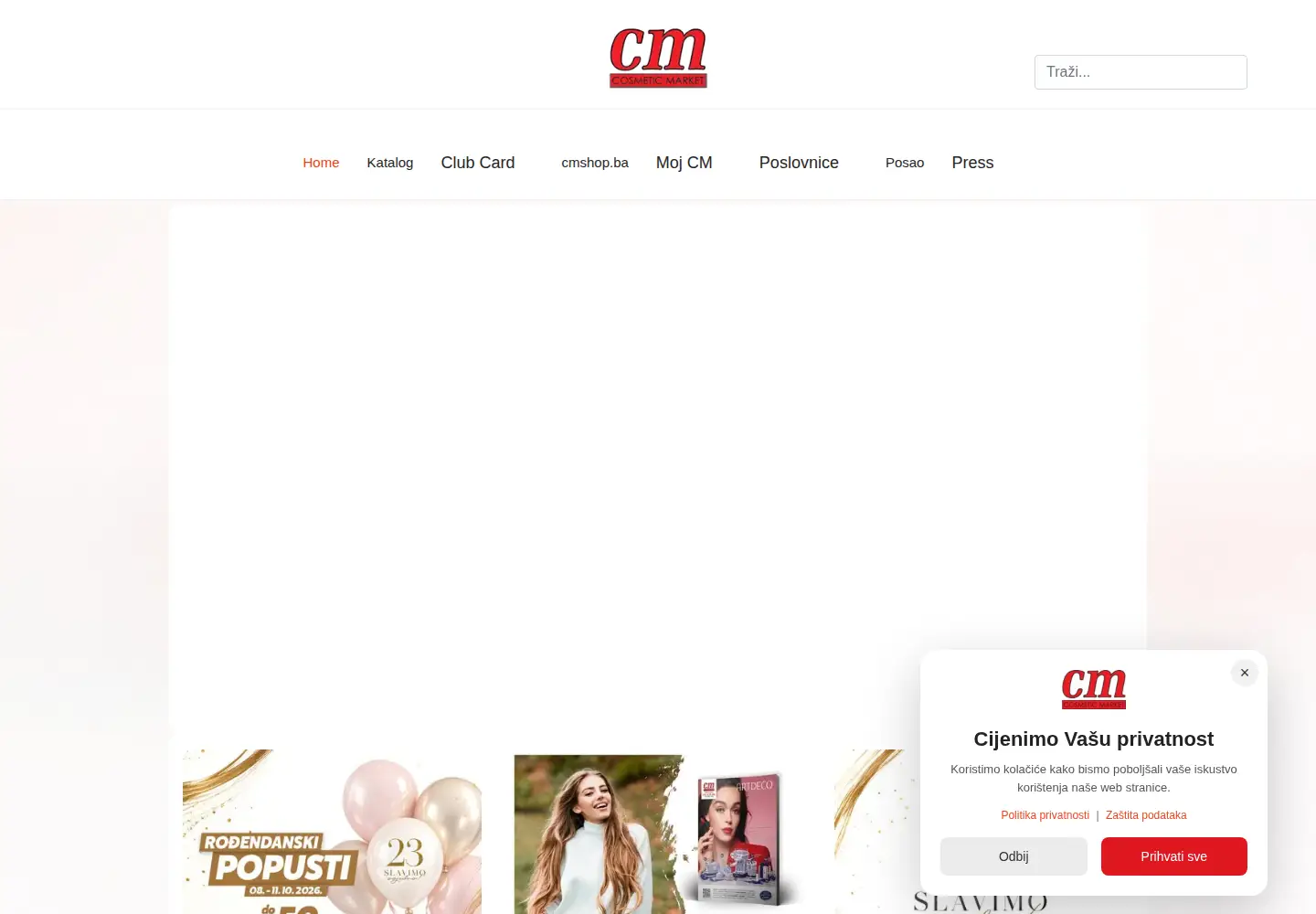 Screenshot of cmbih.com