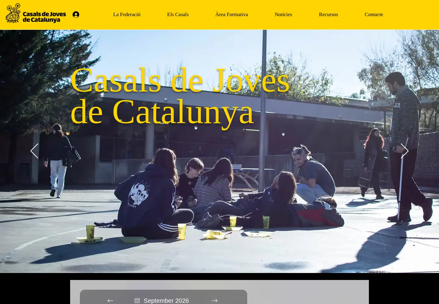 Captured homepage of casalsdejoves.org in the current scan