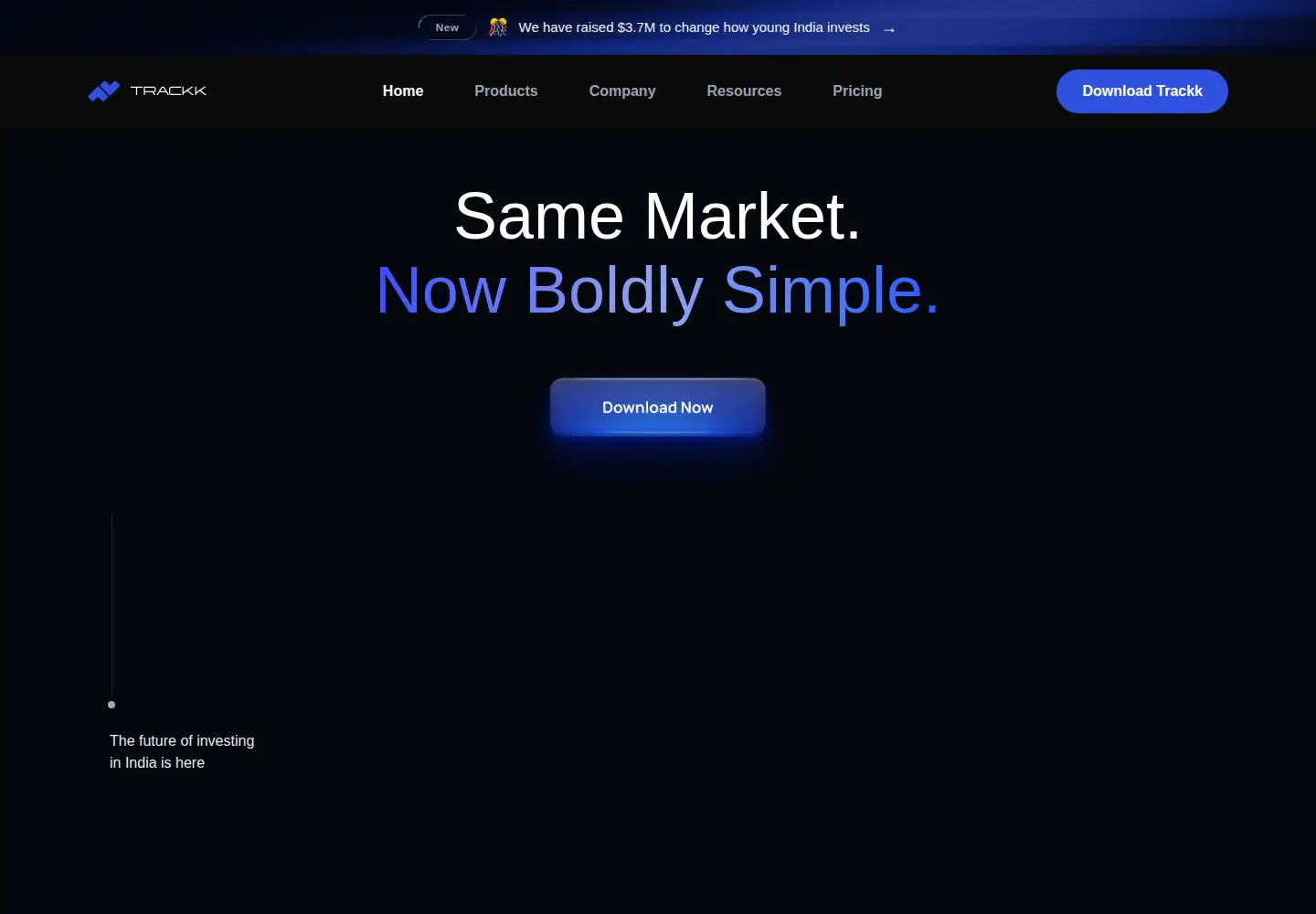 Screenshot of trackk.in