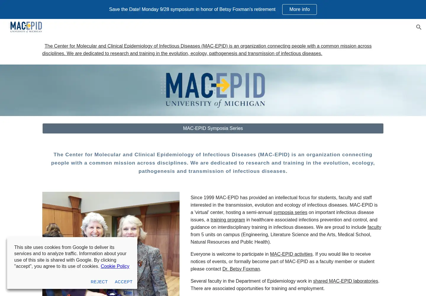 Captured homepage of mac-epid.org in the current scan