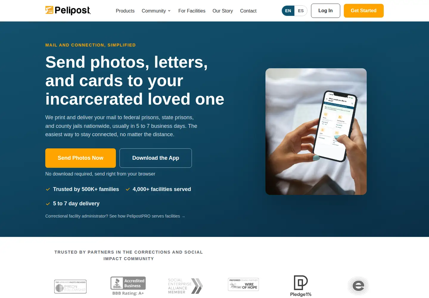 Screenshot of pelipost.com