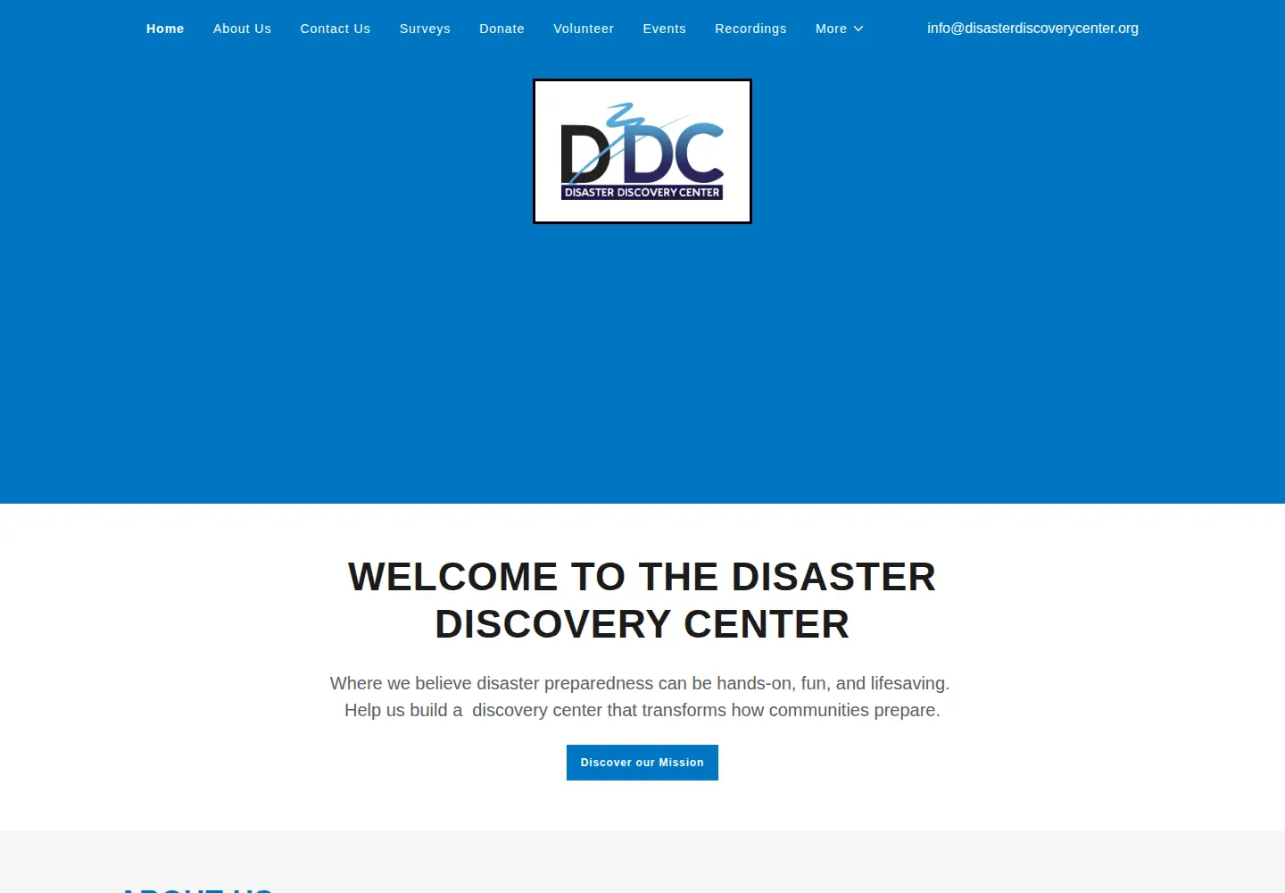 Screenshot of disasterdiscoverycenter.org