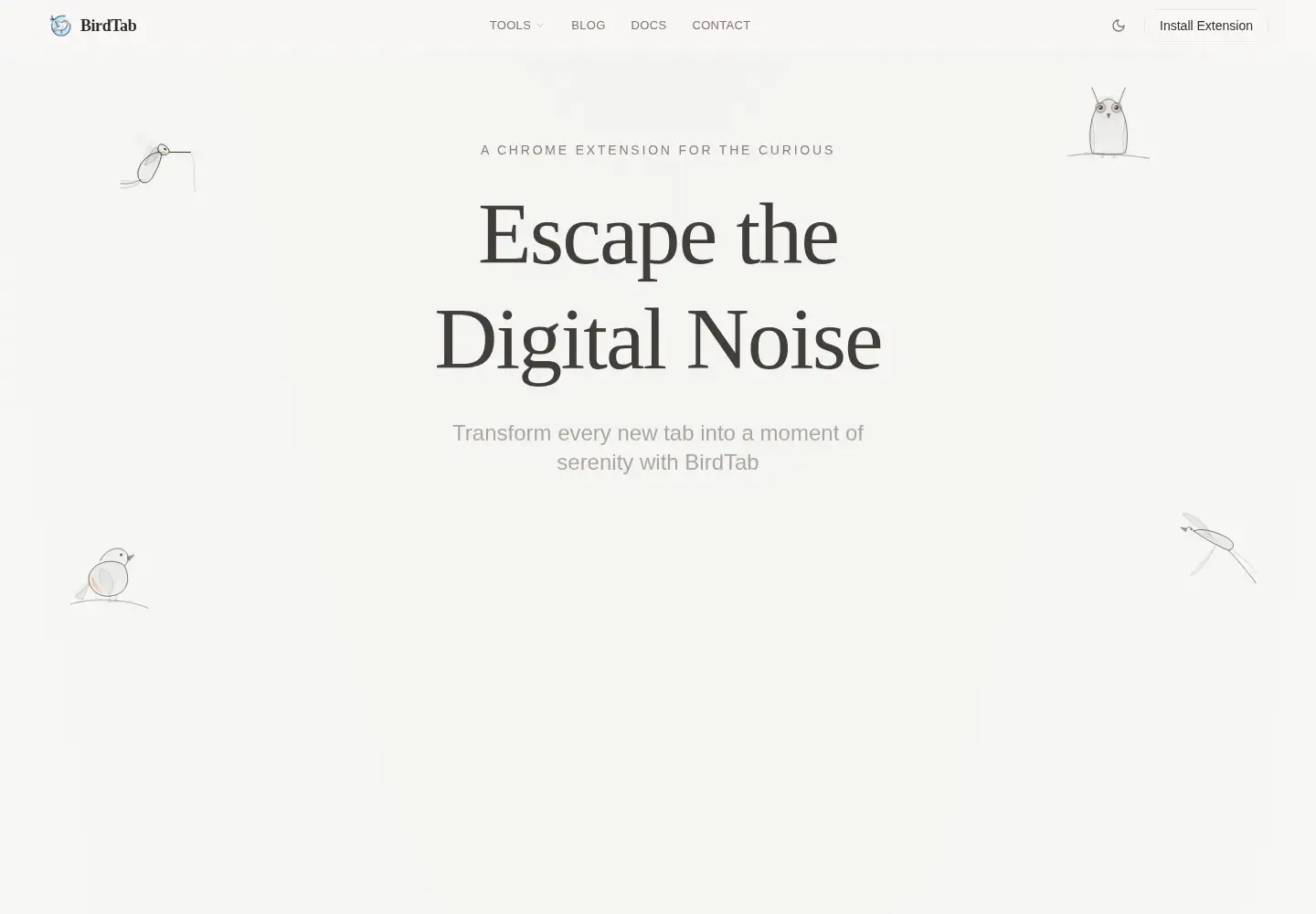 Screenshot of birdtab.app