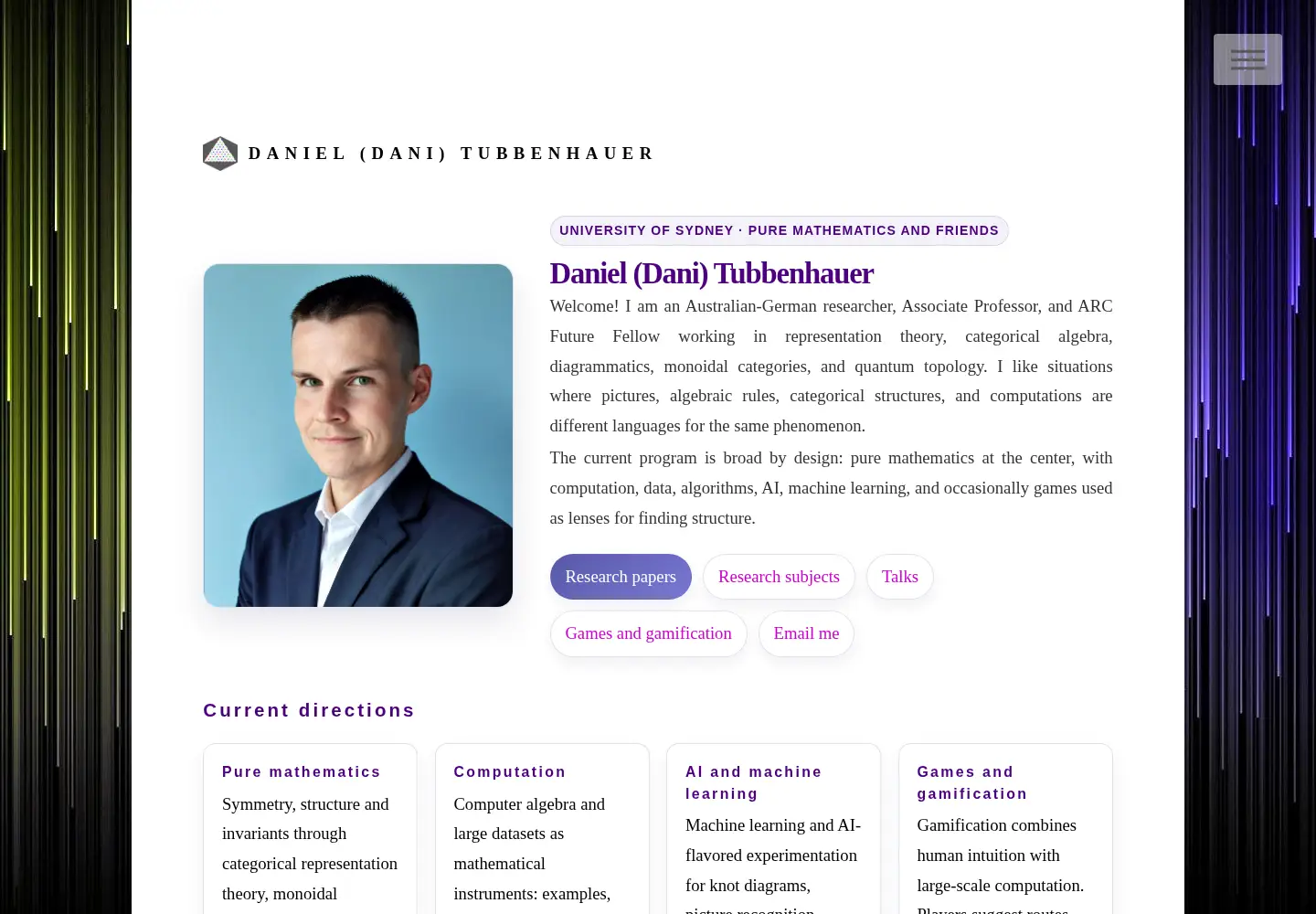 Screenshot of dtubbenhauer.com