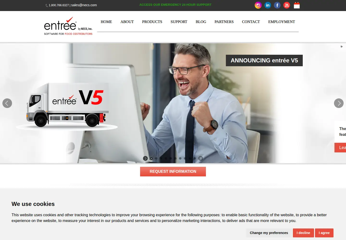 Screenshot of necs.com