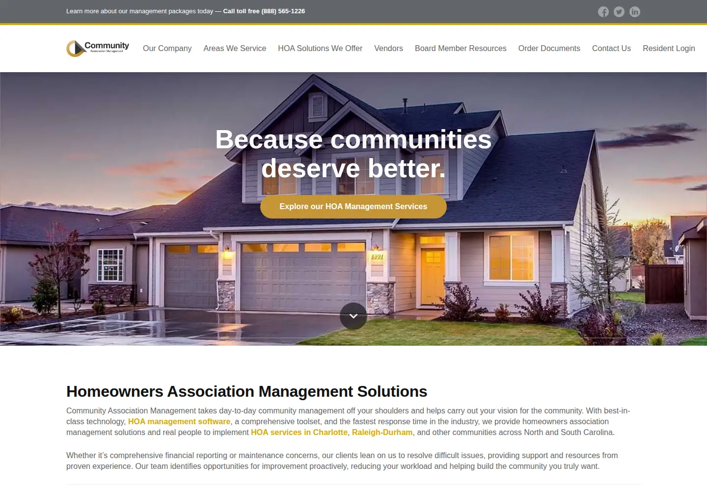 Screenshot of communityassociationmanagement.com