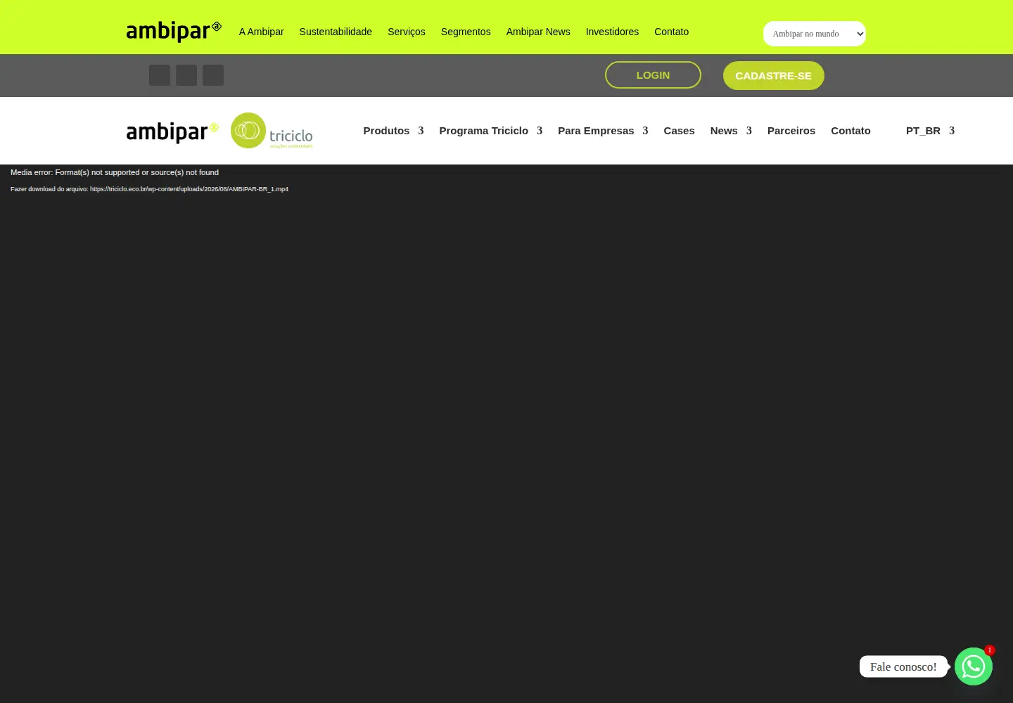 Screenshot of triciclo.eco.br