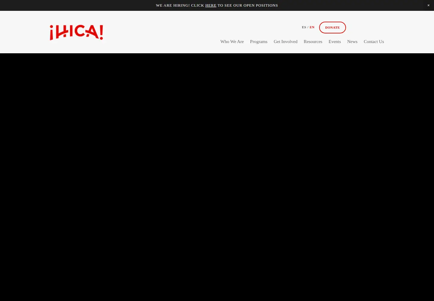 Captured homepage of hispanicinterest.org in the current scan