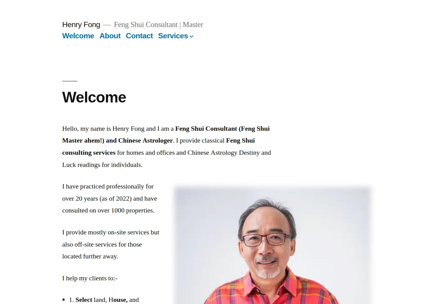 Screenshot of henryfong.com