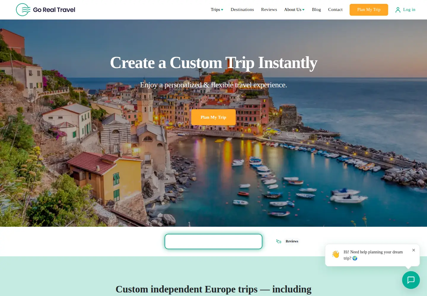 Captured homepage of gorealtravel.com in the current scan