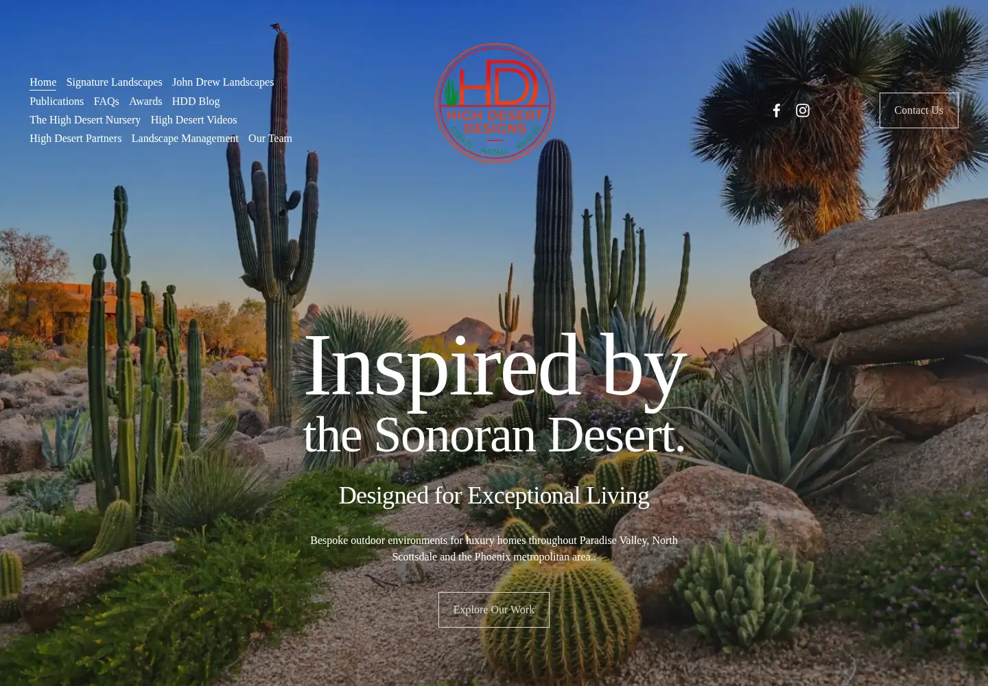 Screenshot of highdesertdesigns.com