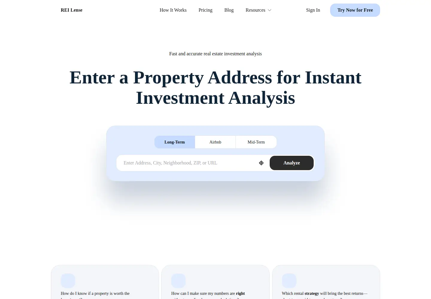 Screenshot of rei-lense.com