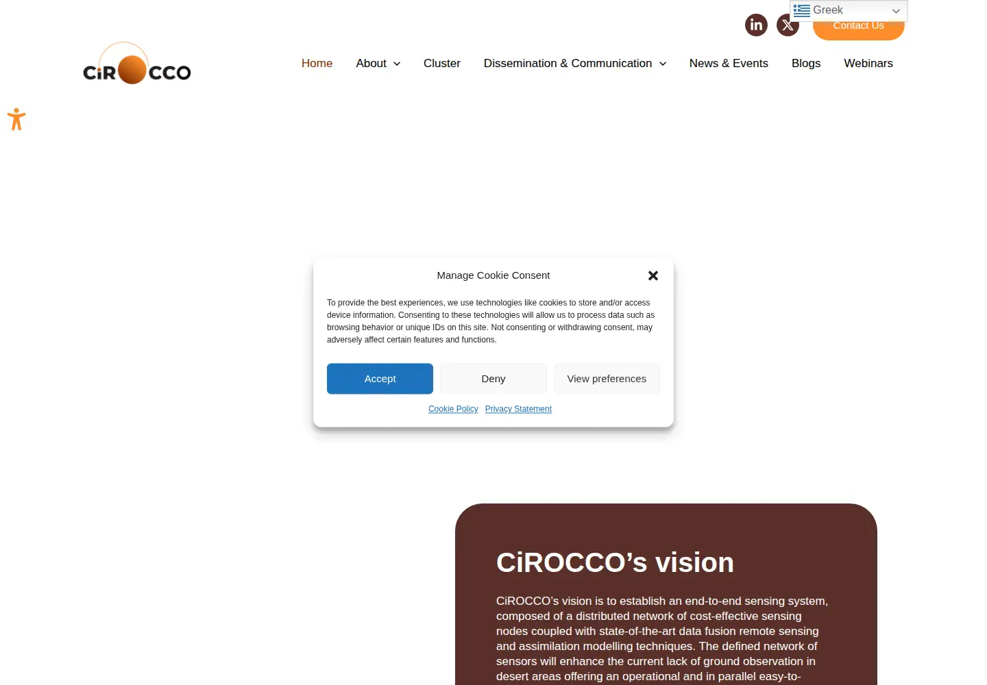 Screenshot of cirocco-project.eu