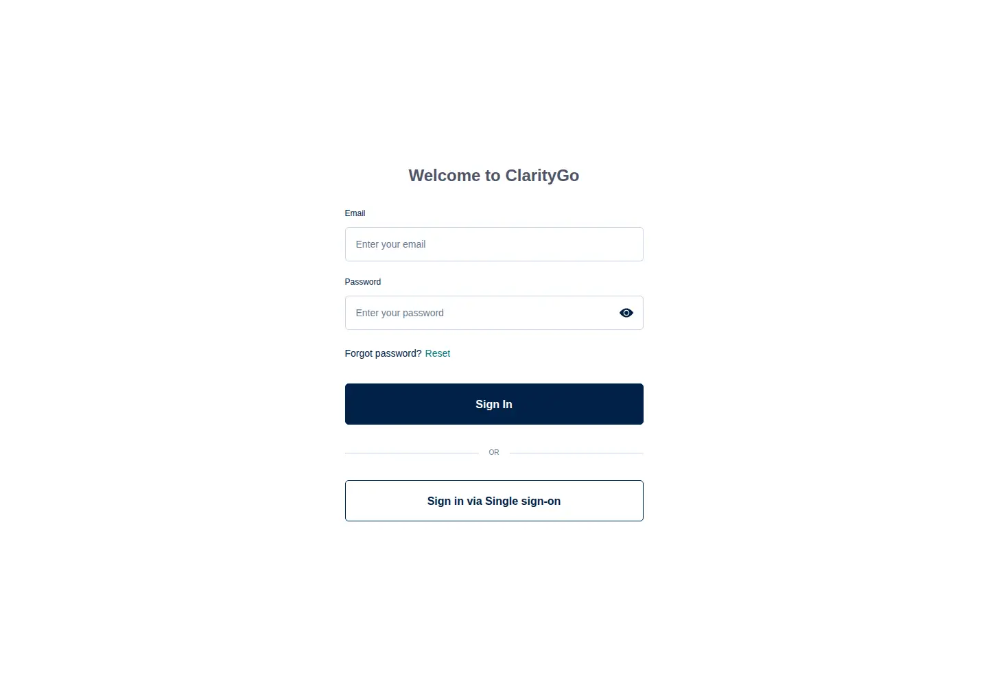 Captured homepage of claritygo.travel in the current scan