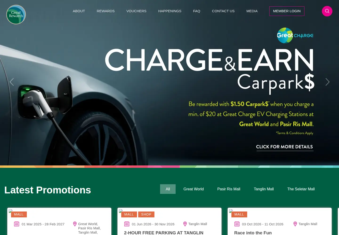 Screenshot of greatrewards.com.sg