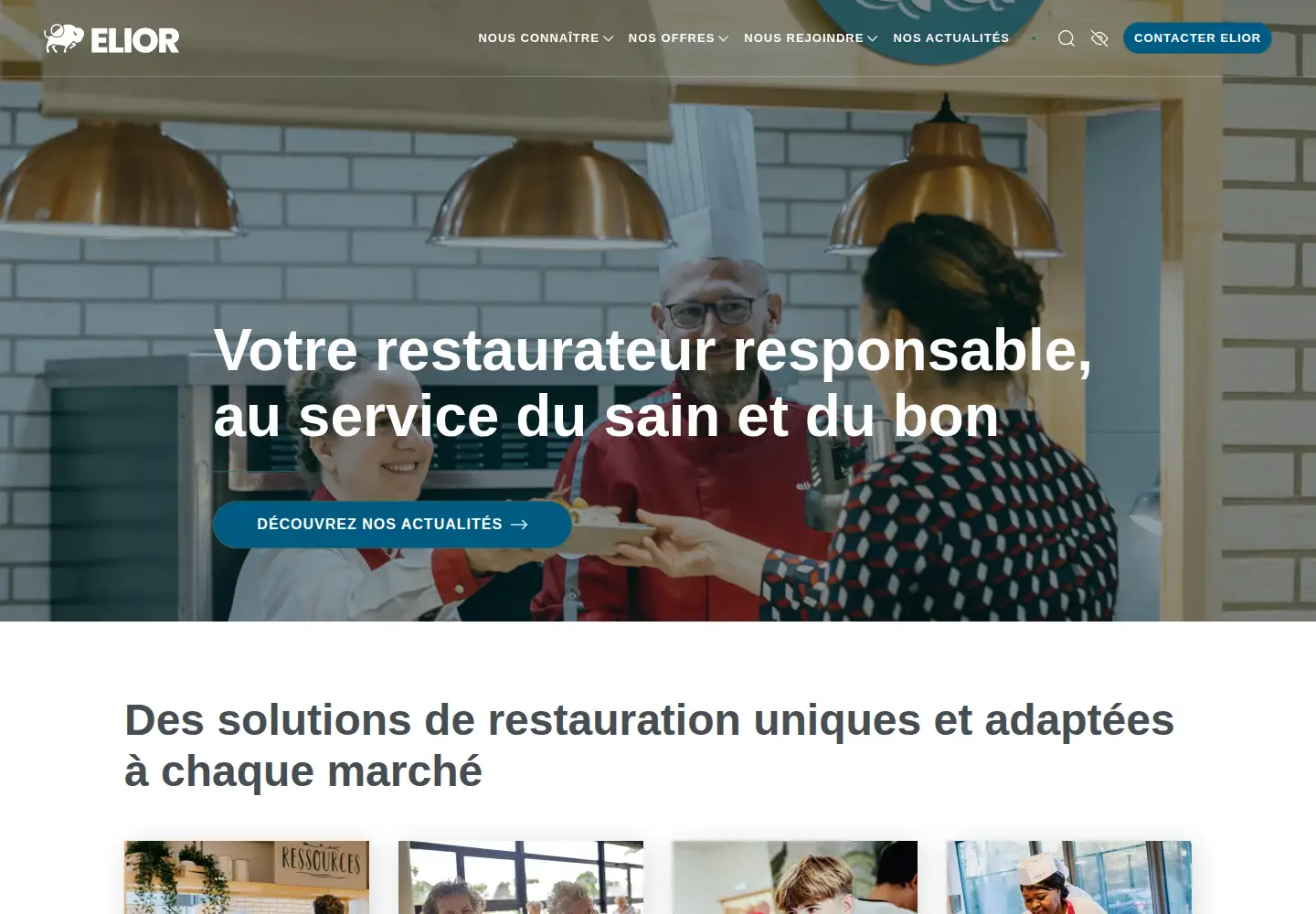 Screenshot of elior.fr