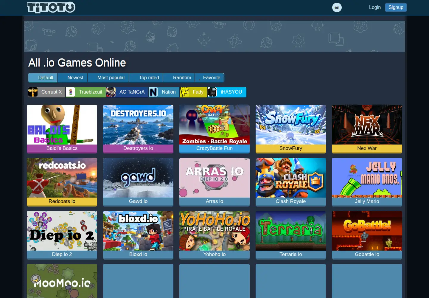 Screenshot of titotu.io