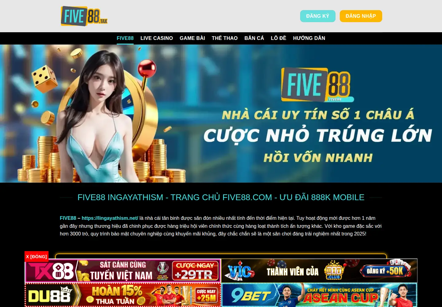 Screenshot of five88.tax