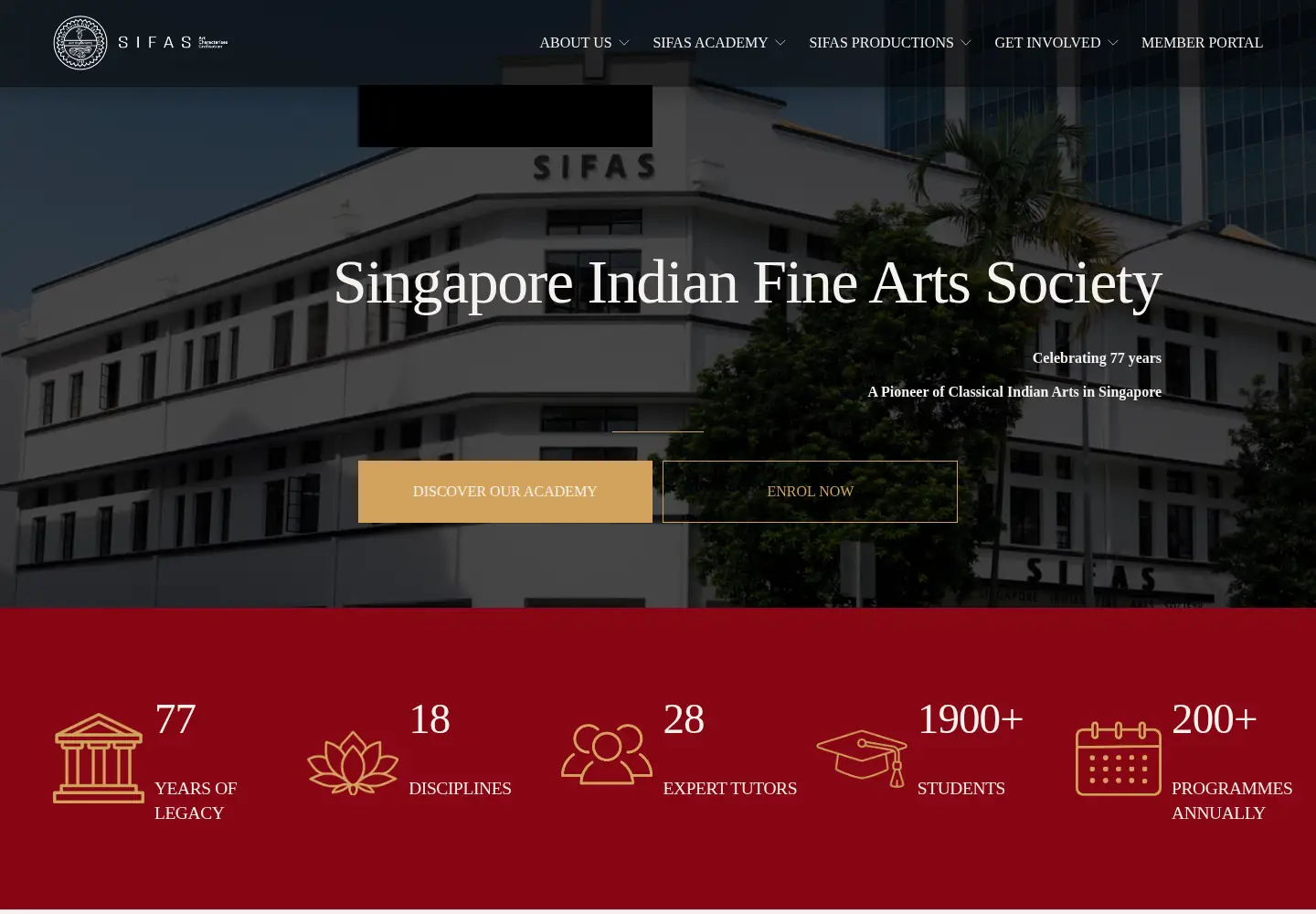 Screenshot of sifas.org