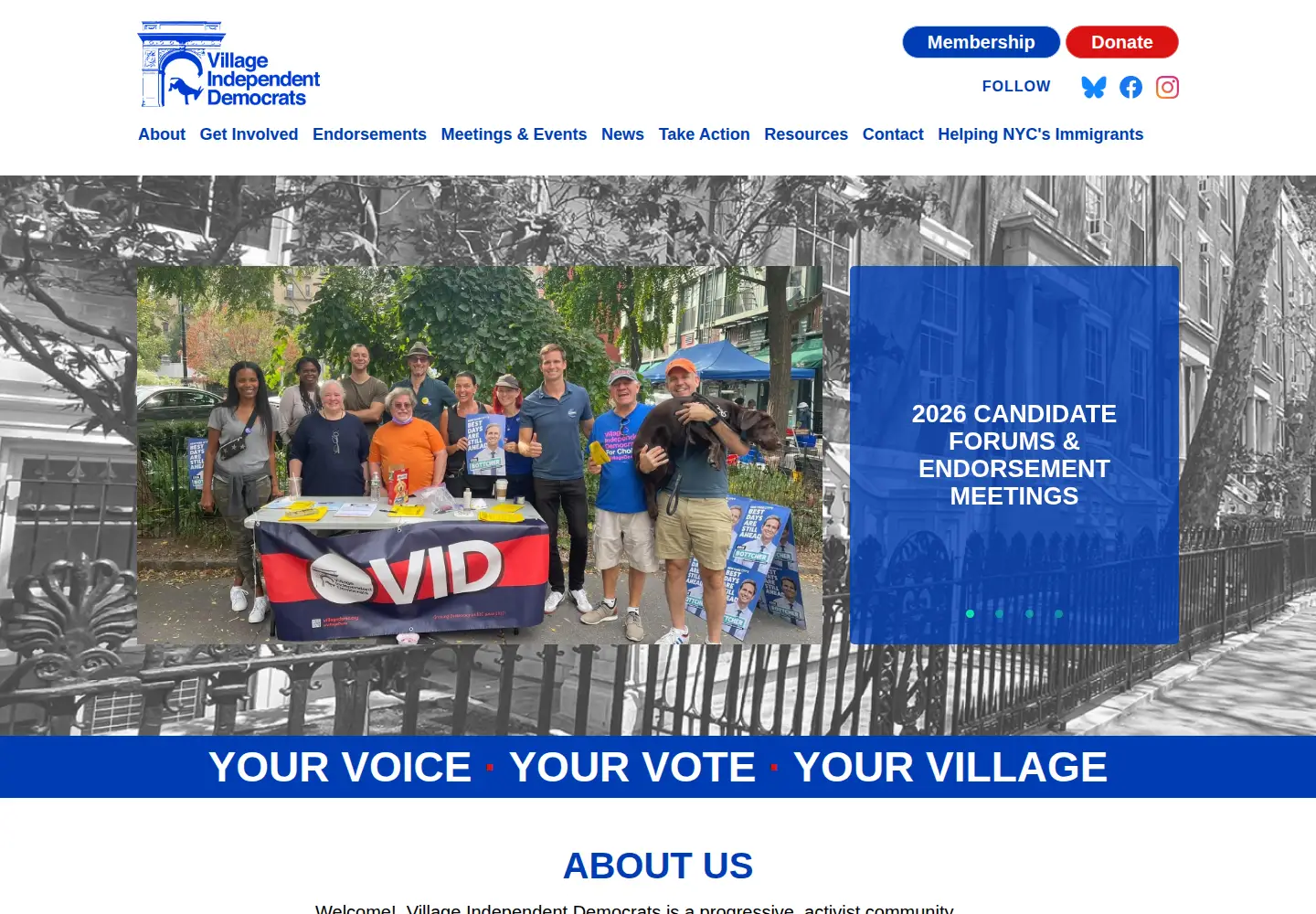 Screenshot of villagedemocrats.org