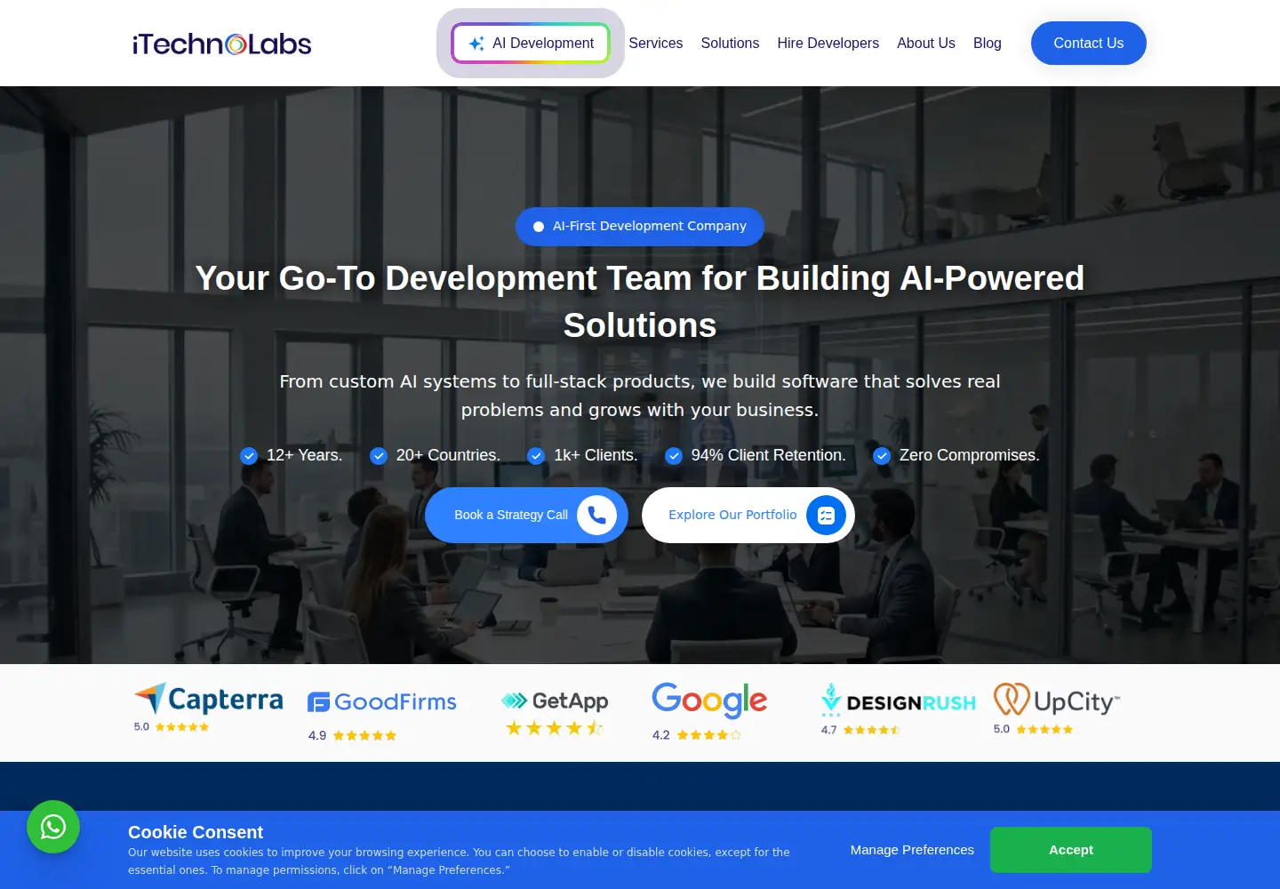 Captured homepage of itechnolabs.ca in the current scan