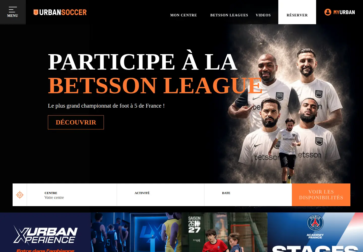 Screenshot of urbansoccer.fr