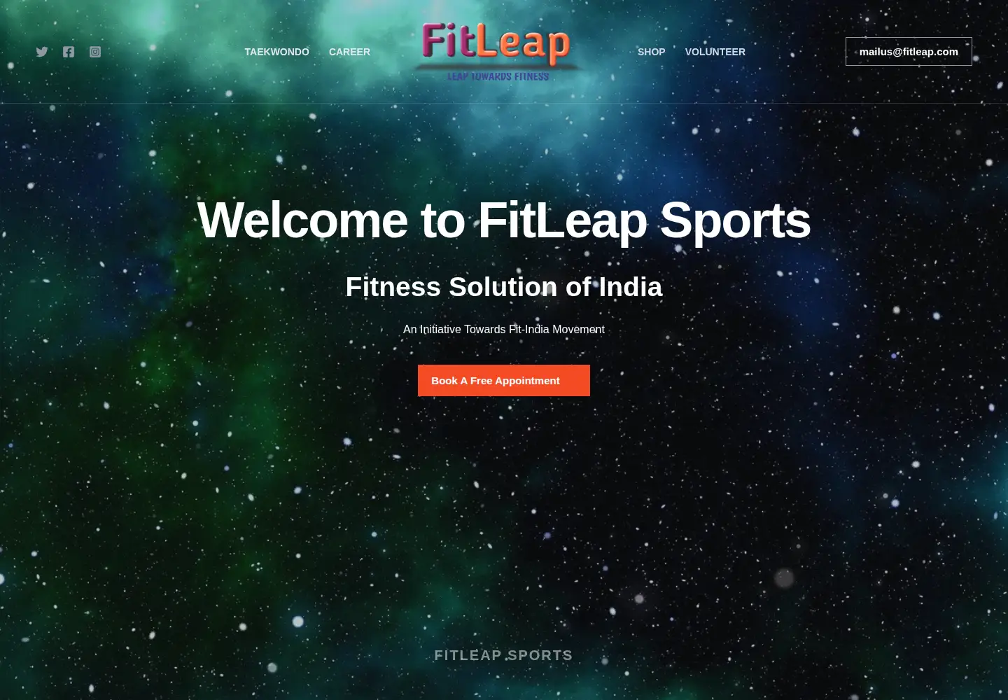Captured homepage of fitleap.in in the current scan