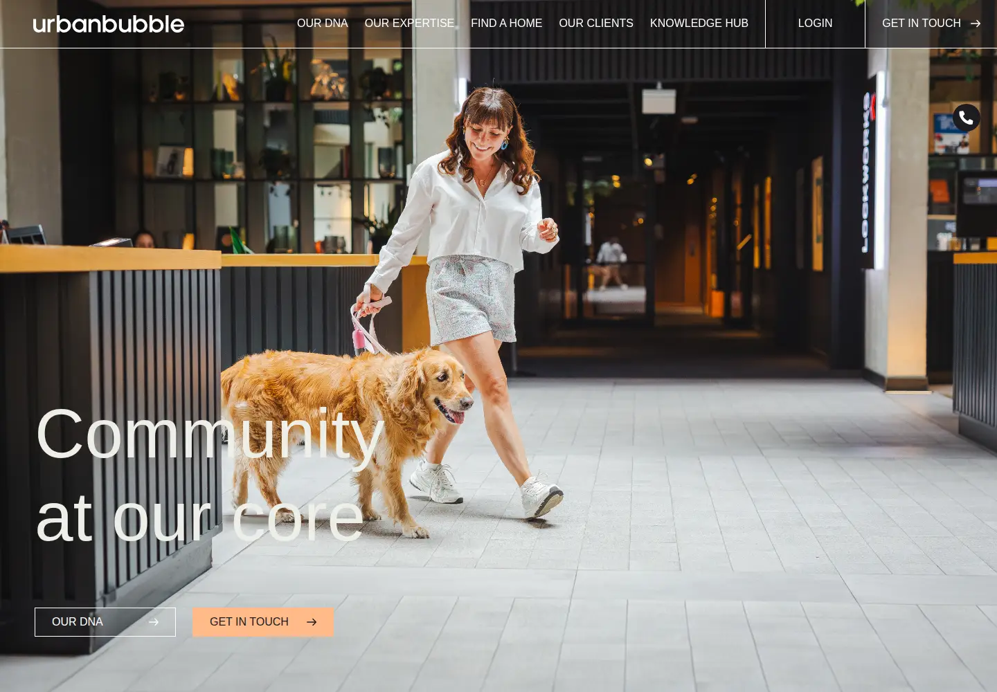 Captured homepage of urbanbubble.co.uk in the current scan