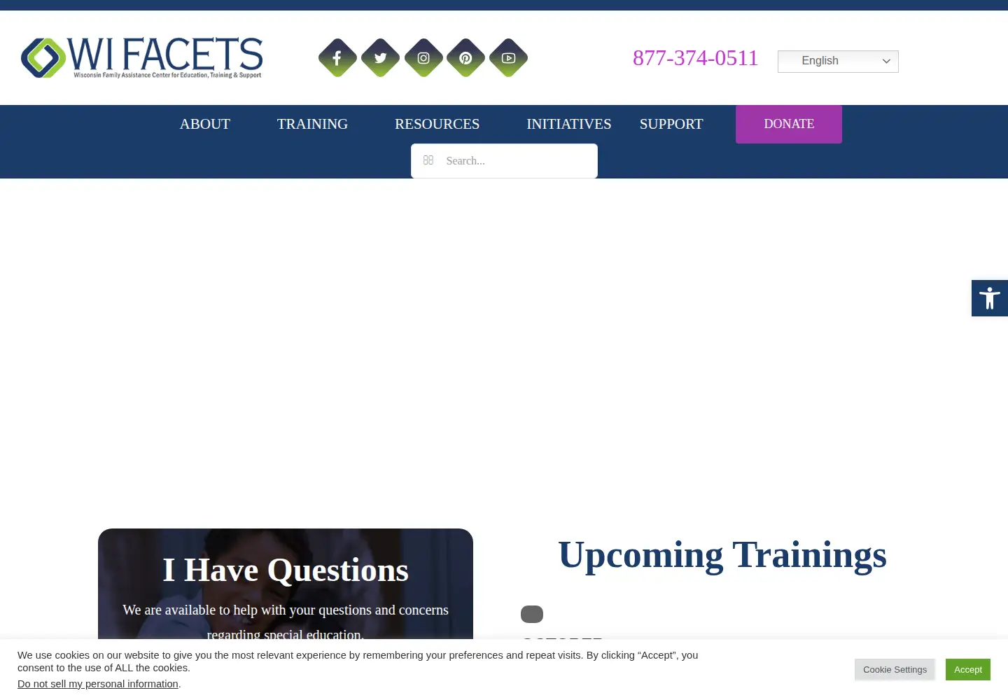 Captured homepage of wifacets.org in the current scan