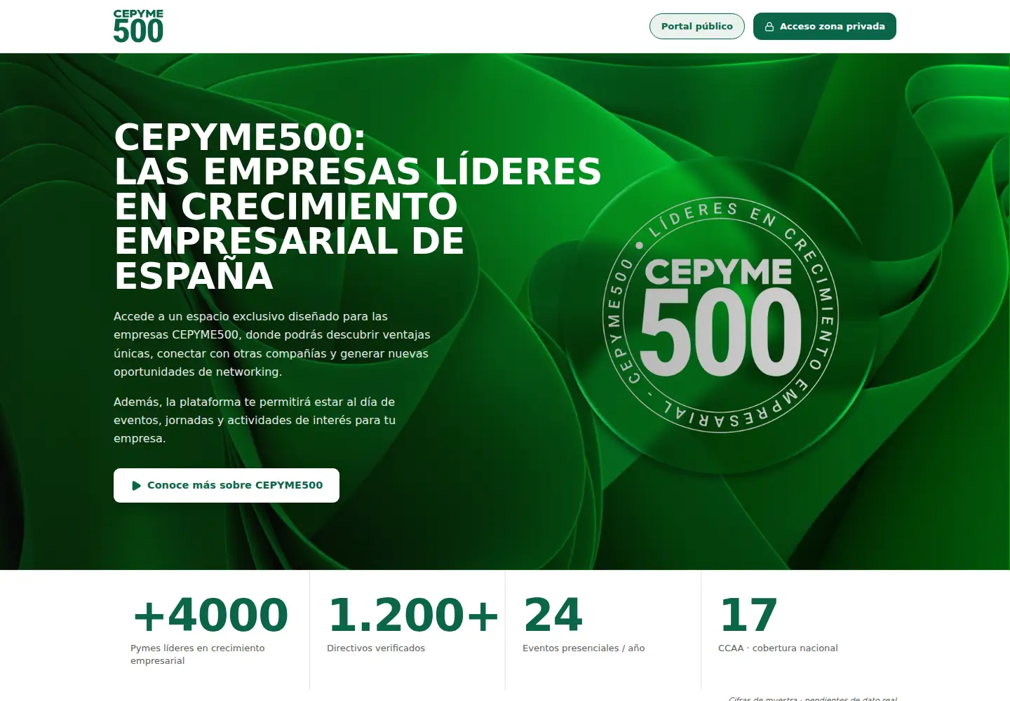 Captured homepage of cepyme500.com in the current scan