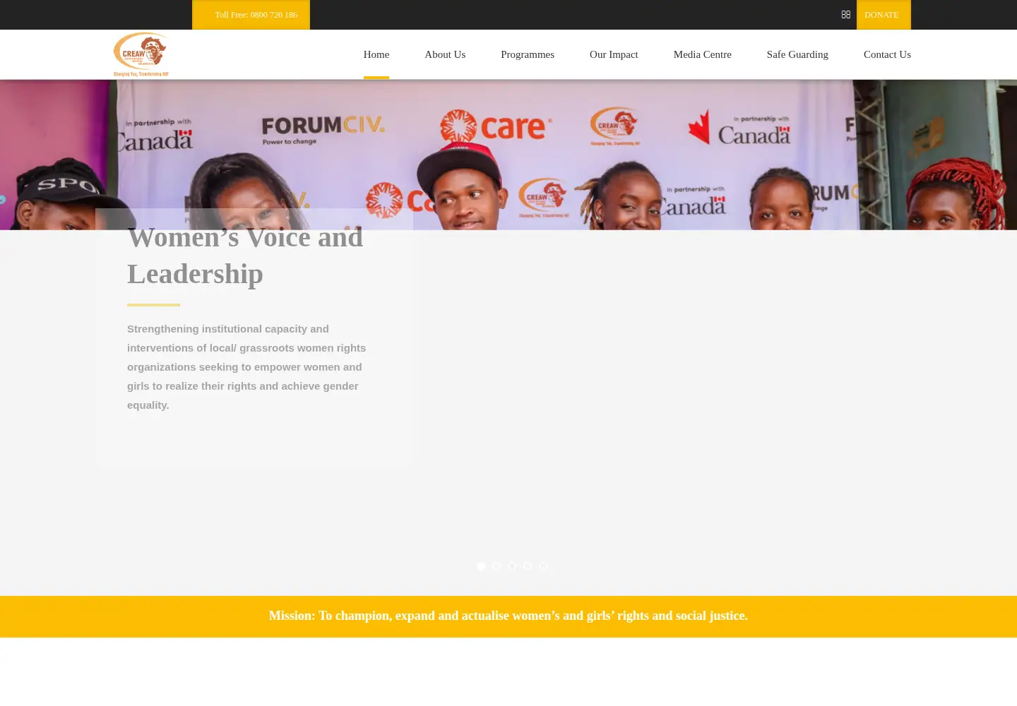 Screenshot of creawkenya.org