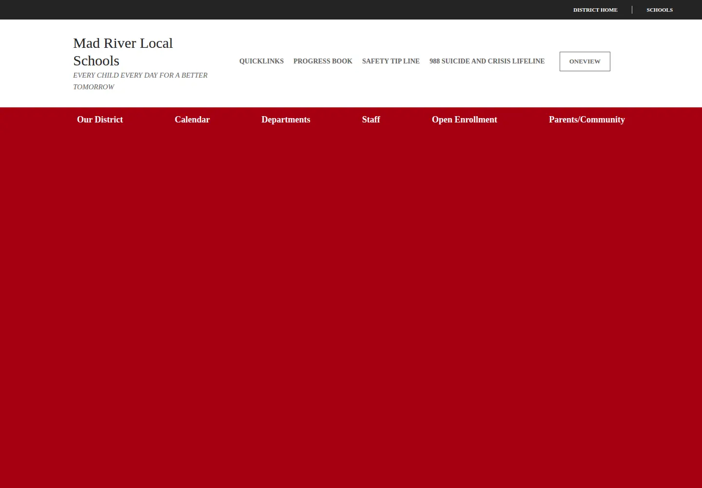 Screenshot of madriverschools.org