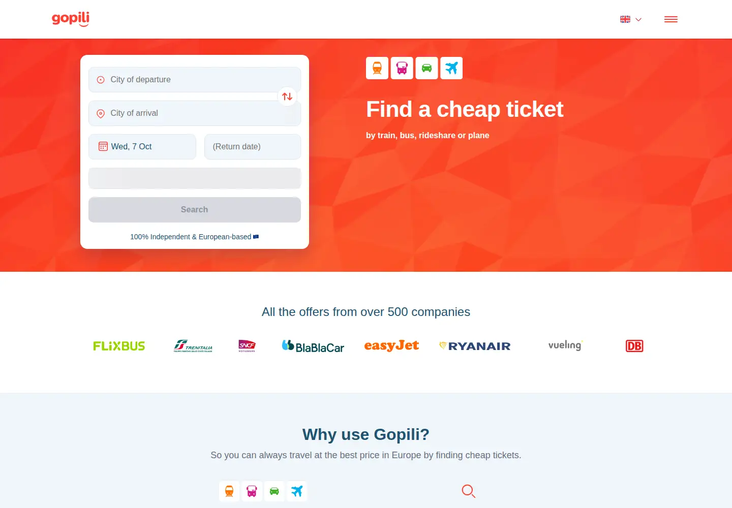 Screenshot of gopili.com