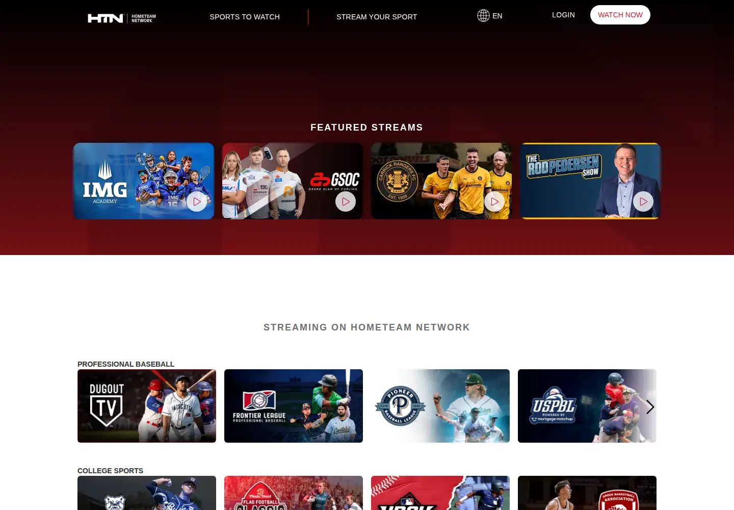 Screenshot of hometeamlive.com