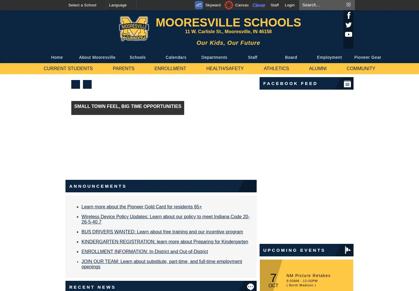 Screenshot of mooresvilleschools.org