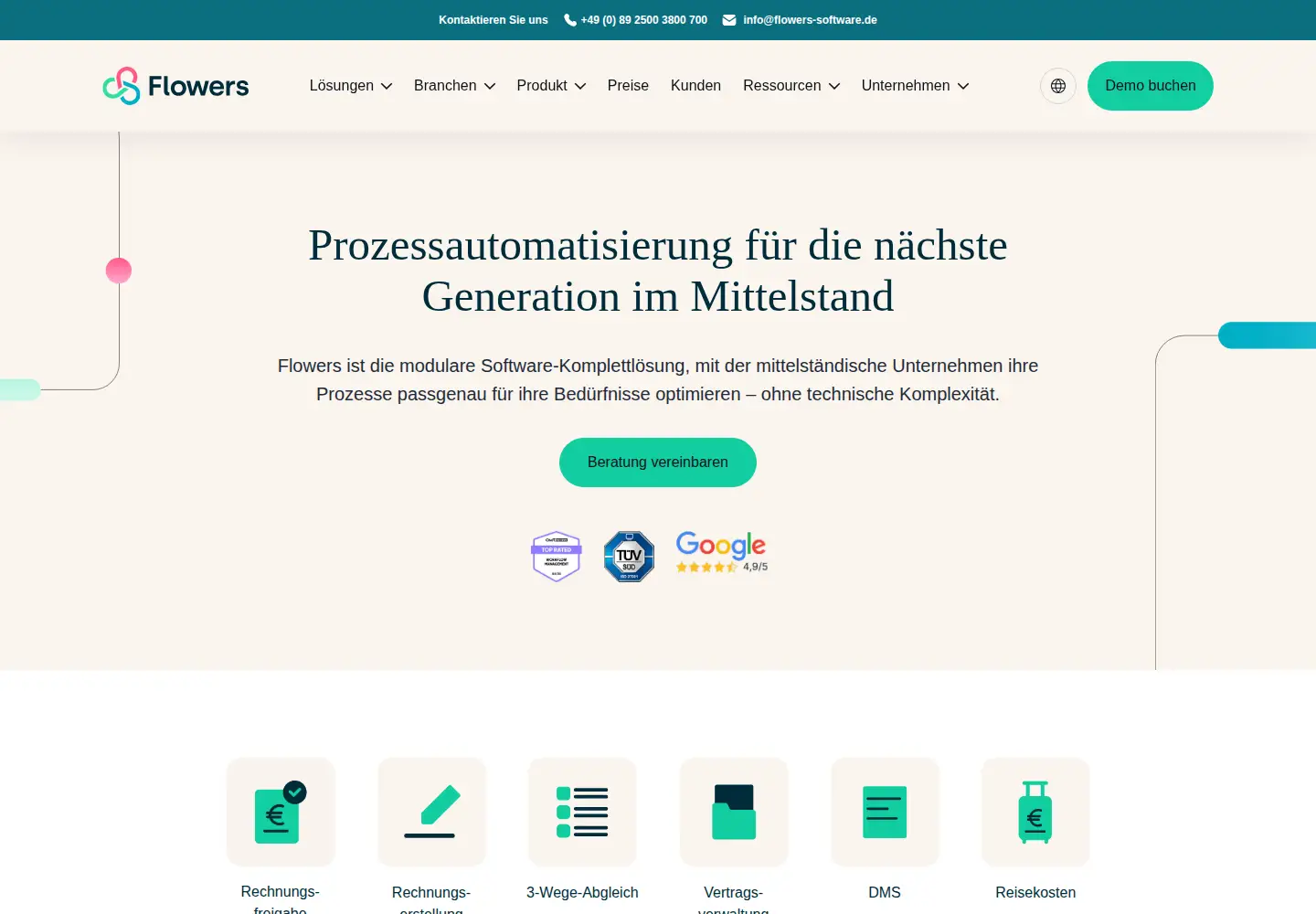 Screenshot of flowers-software.de