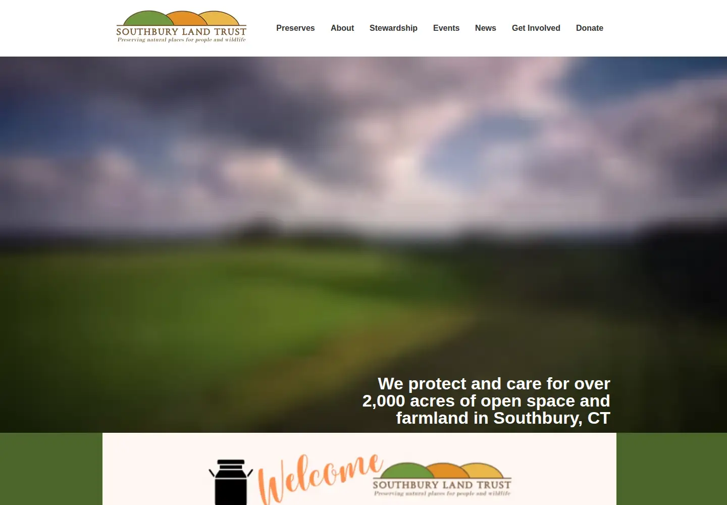Screenshot of southburylandtrust.org