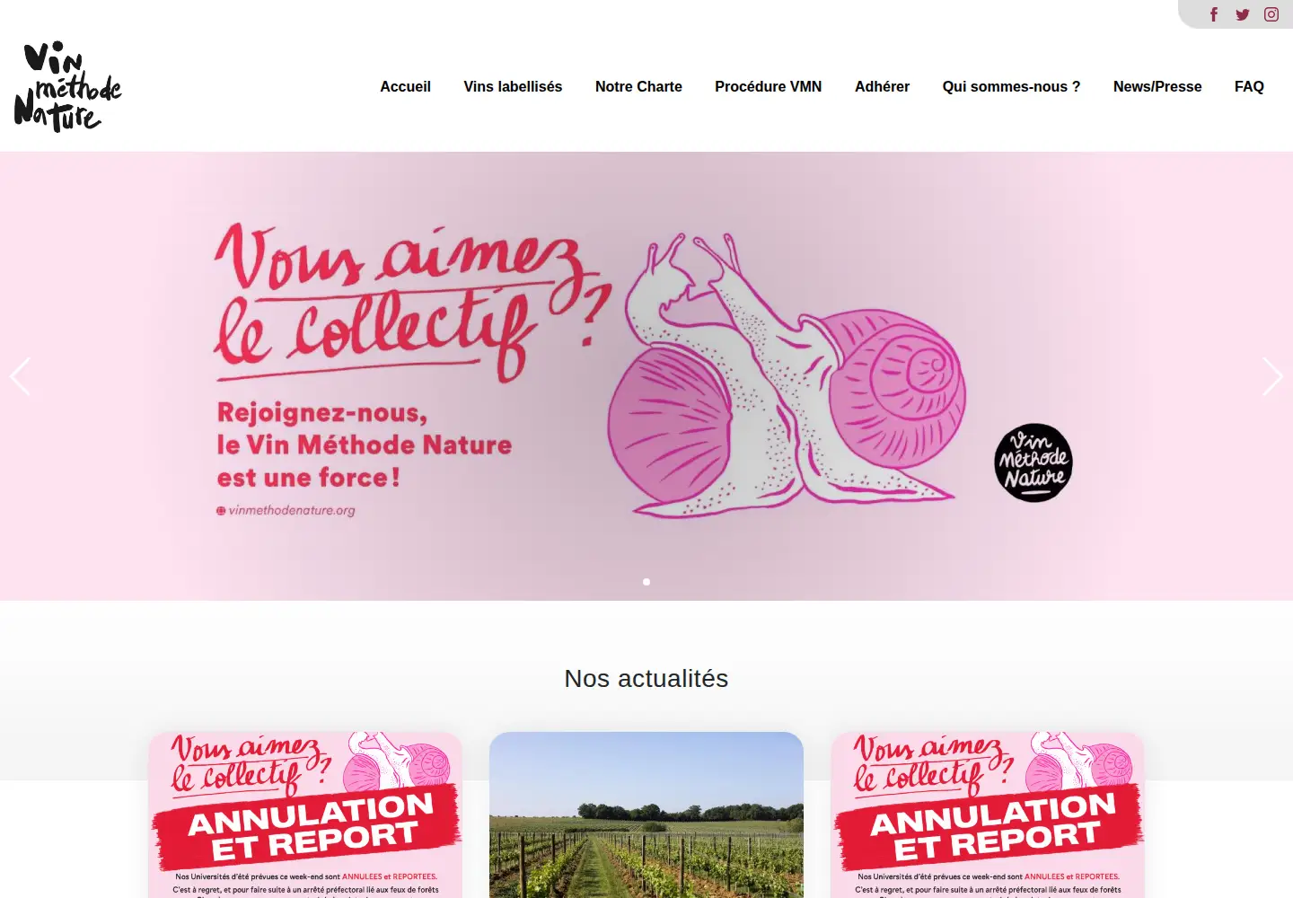 Screenshot of vinmethodenature.org