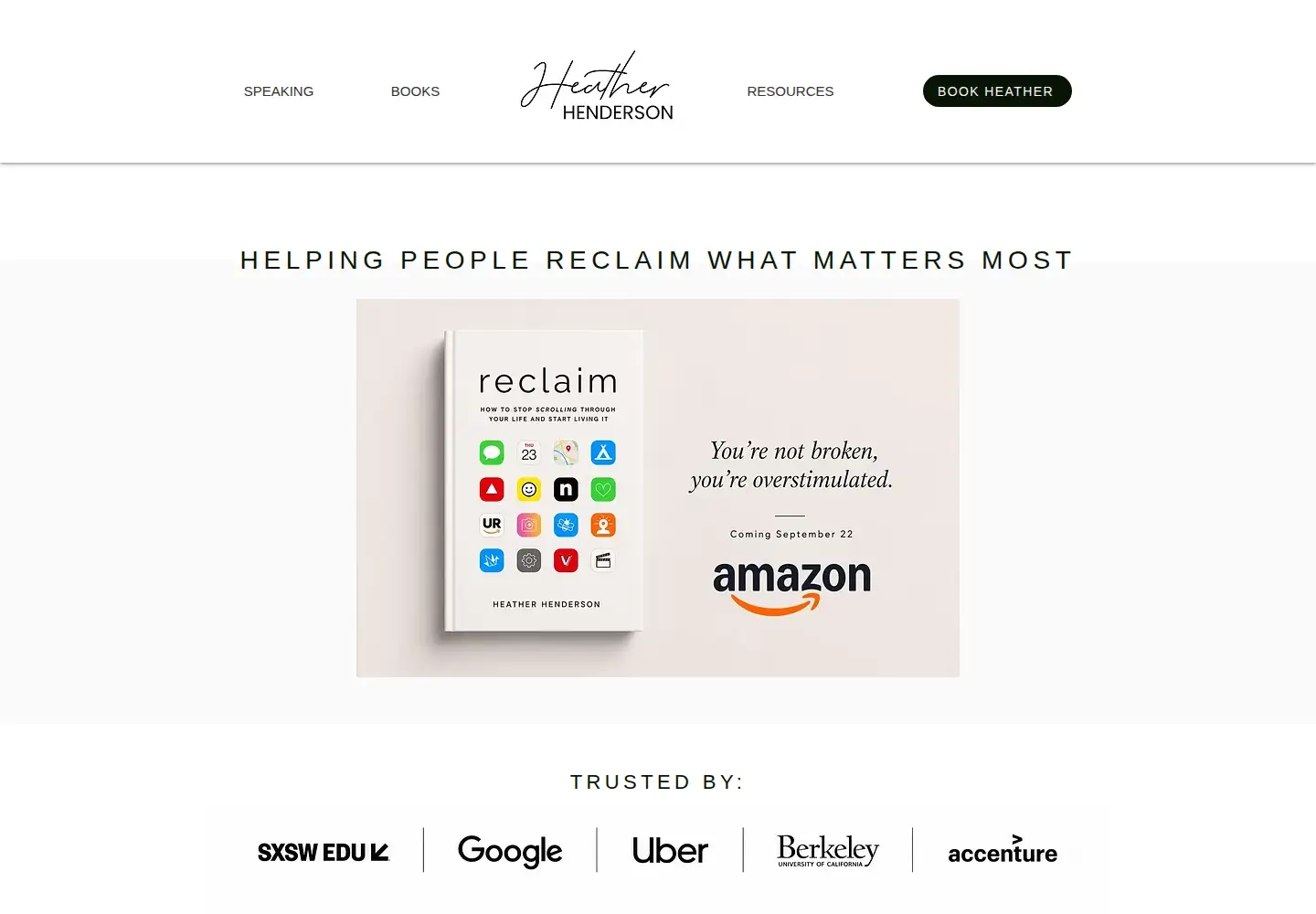 Screenshot of iamheatherh.com
