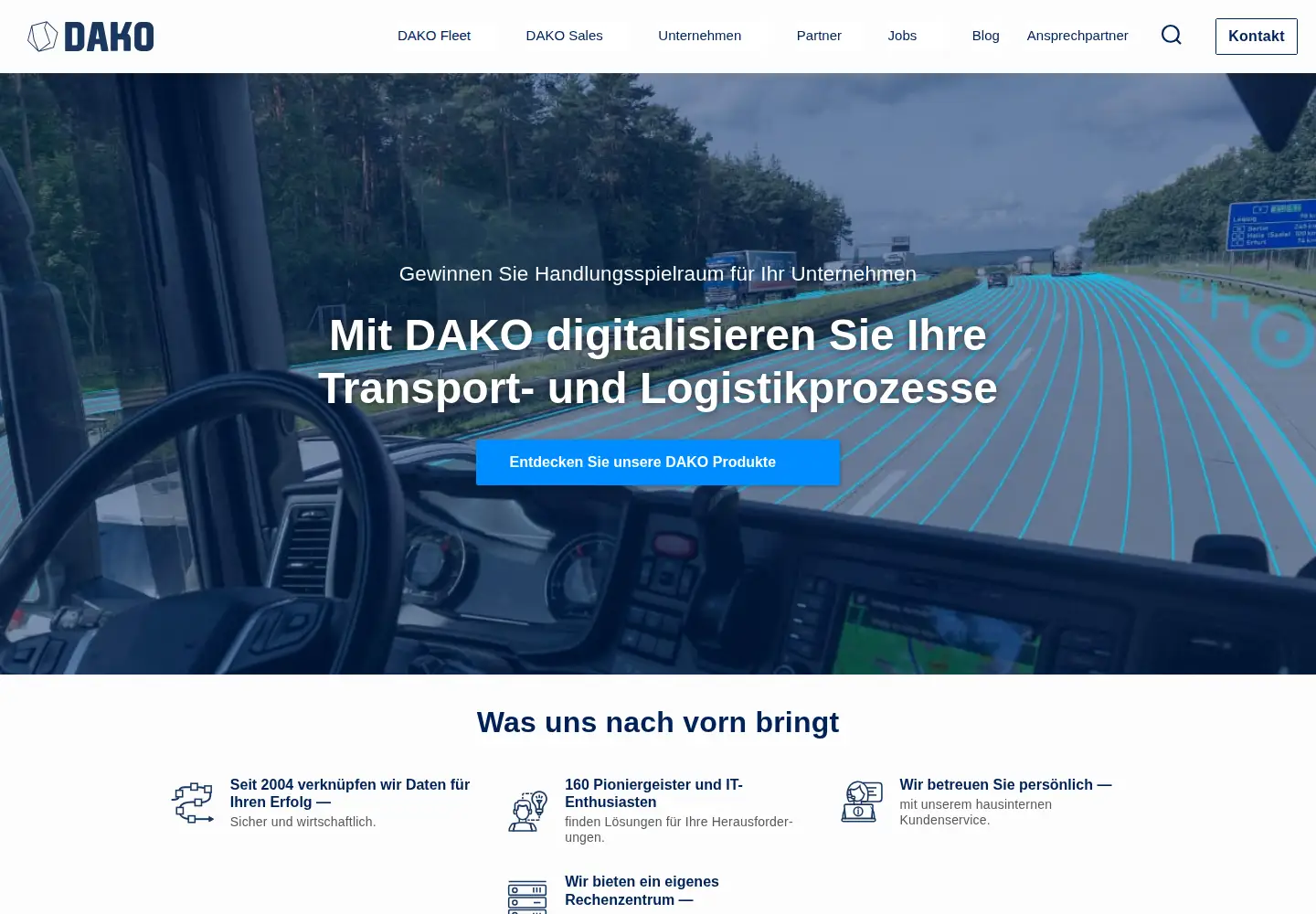 Screenshot of dako.de