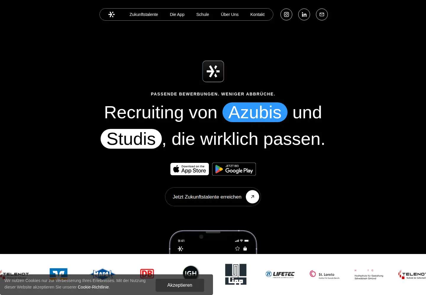 Captured homepage of bloom-future.de in the current scan