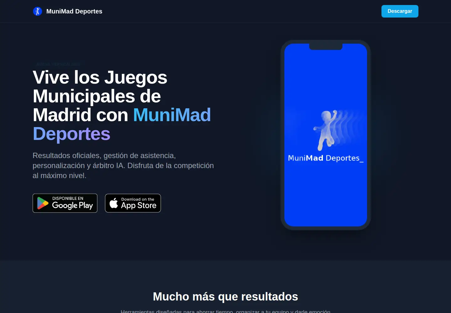 Captured homepage of munimad.es in the current scan