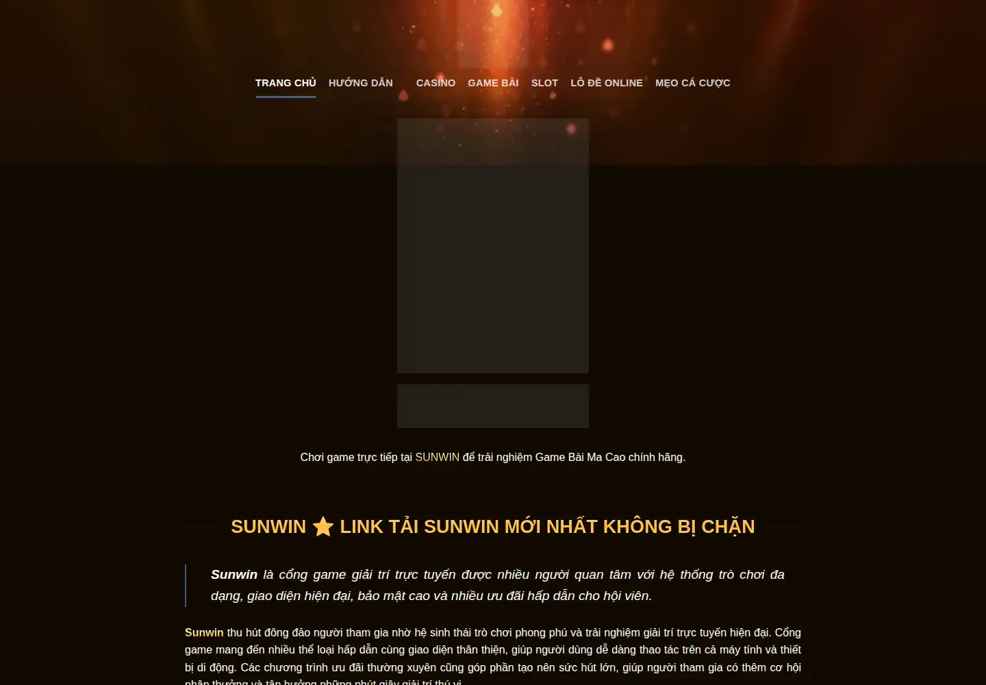 Captured homepage of sunwin268.org in the current scan